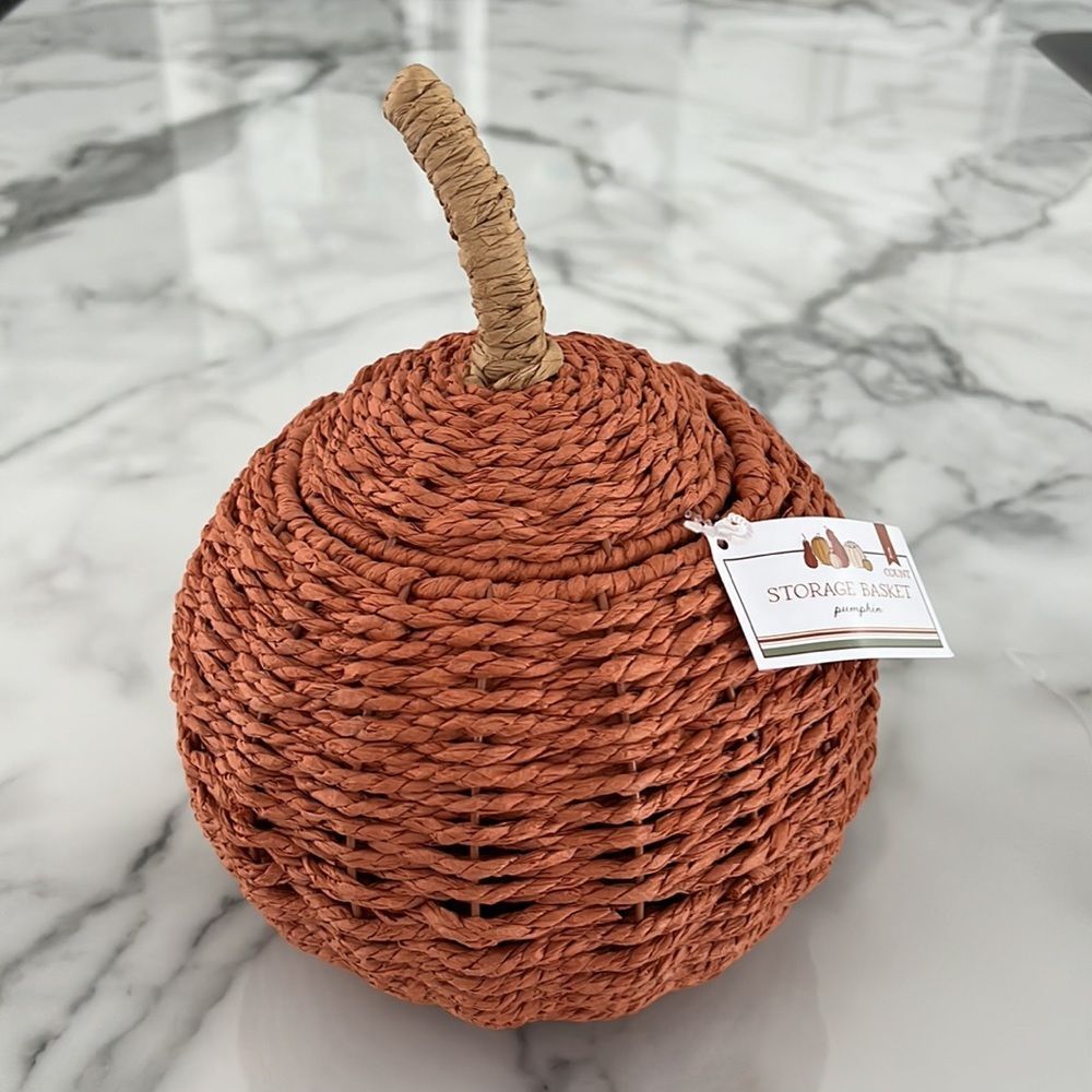 Target 2023 - NWT - Pumkin & Apple Baskets with Removable Tops - Picture 6 of 14